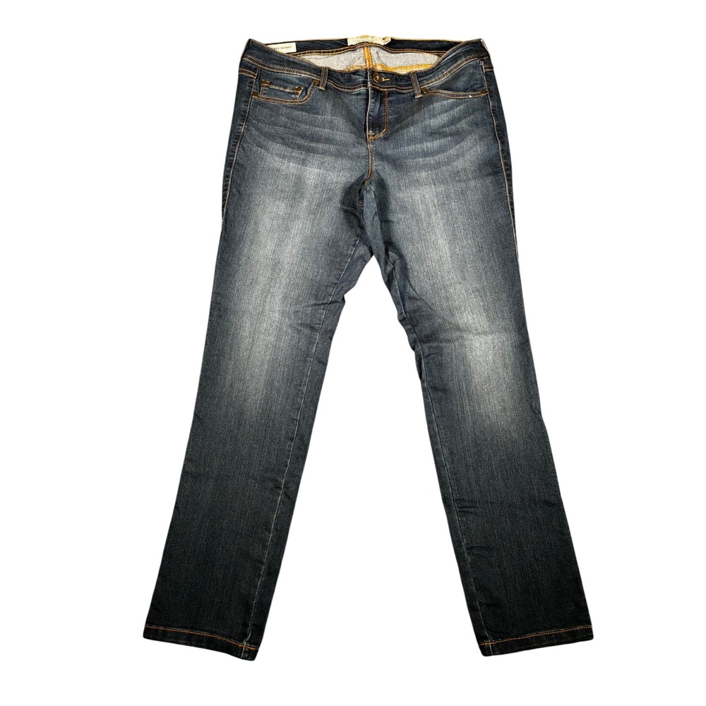 Torrid Luxe Jeans Women 14R Blue Skinny Denim Stretch Dark Wash Whiskered